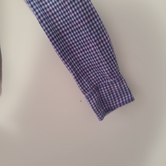  Guess Womens Button Down Shirt Sz L Gingham Check Barbie Western Pink Blue  - Picture 6 of 14